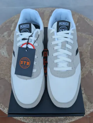 Zapatillas Hombre Munich Dash Blancas y Grises