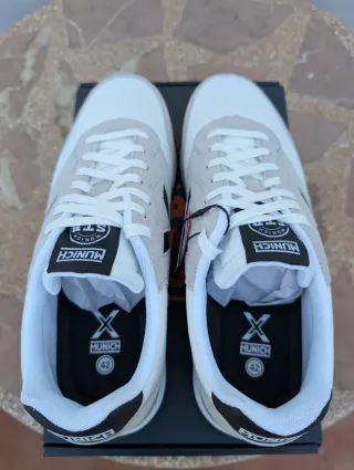 Zapatillas Hombre Munich Dash Blancas y Grises