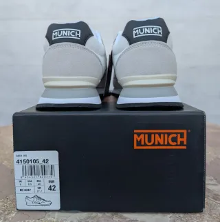 Zapatillas Hombre Munich Dash Blancas y Grises
