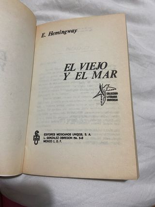 Libro el viejo y el mar E. Hemingway