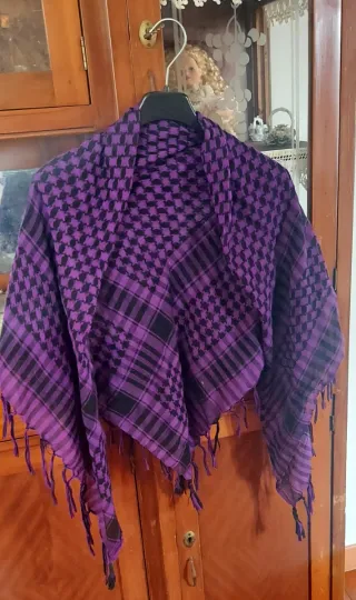 Set sciarpa e kefiah viola