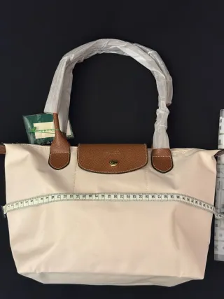 Borsa Longchamp Beige/Marrone Nuova con Cartellino