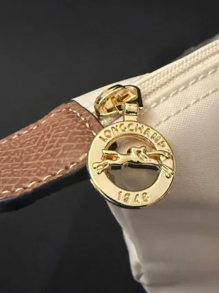 Borsa Longchamp Beige/Marrone Nuova con Cartellino