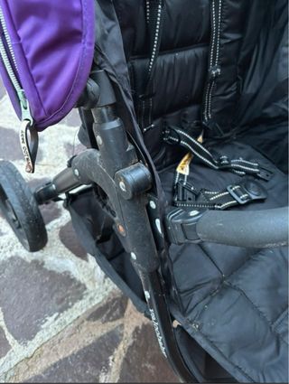 Passeggino viola e nero