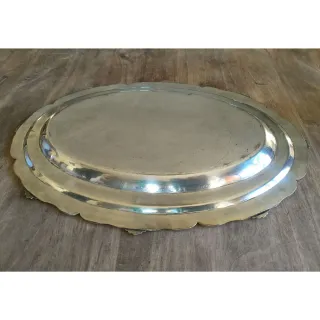 Juego 2 bandejas antiguas baño plata