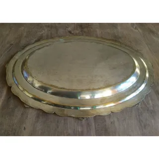 Juego 2 bandejas antiguas baño plata