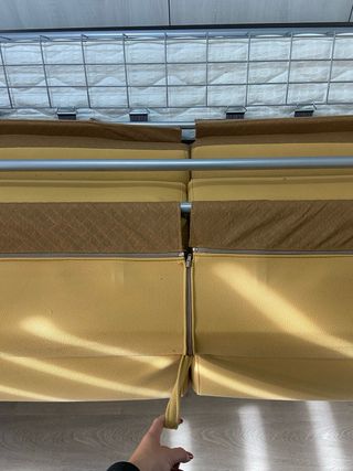 Sofá Cama Amarillo con Colchón