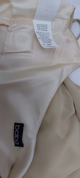 Vestido de noche-fiesta. Midi largo Beige