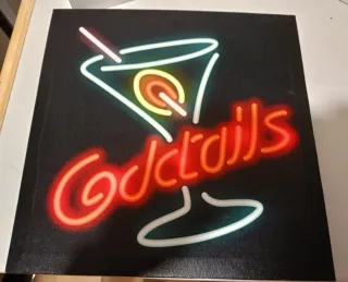 Cuadro Neón LED Cocktails