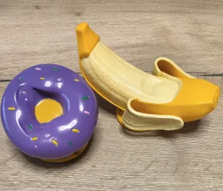 Juguetes Muñecos Donut y Plátano