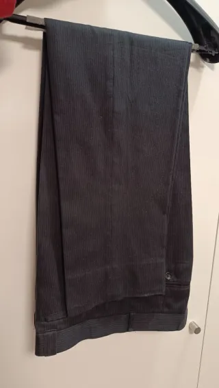 Traje Negro Rayas Hombre