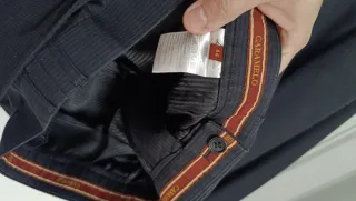 Traje Negro Rayas Hombre