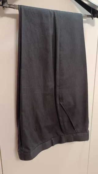 Traje Negro Rayas Hombre