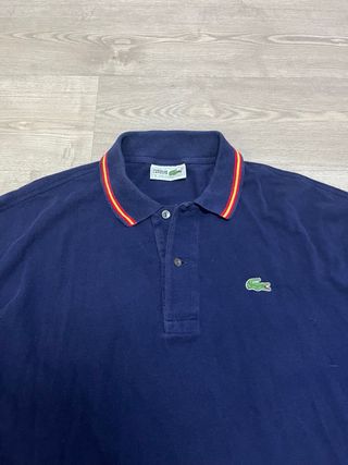 Polo manga larga Lacoste azul
