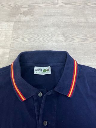Polo manga larga Lacoste azul