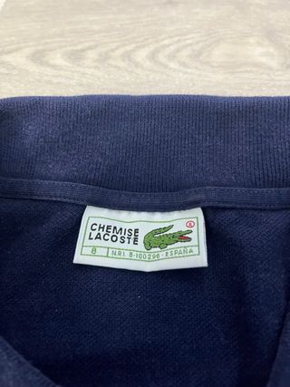 Polo manga larga Lacoste azul