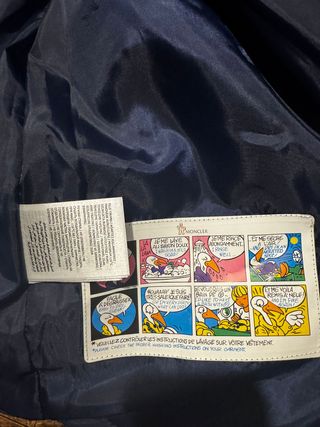 Casaco de penas Moncler Azul Marinho Tamanho M