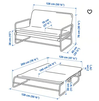 Sofá Cama Ikea Gris Tela