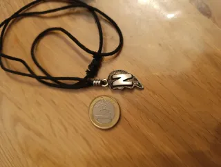 Colgante Corazón Letra N Plateado