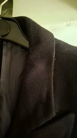 Cappotto lana misto acrilico blu taglia M