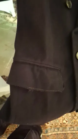 Cappotto lana misto acrilico blu taglia M