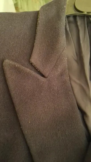 Cappotto lana misto acrilico blu taglia M