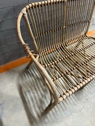 Sofá sillón banco de ratán para exterior