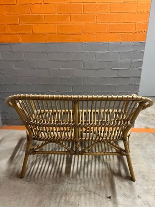 Sofá sillón banco de ratán para exterior