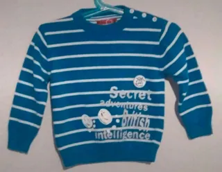 Jersey niño rayas azul y blanco T2