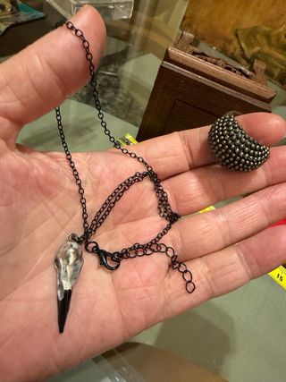 Anillo y Colgante gotico Calavera de Cuervo