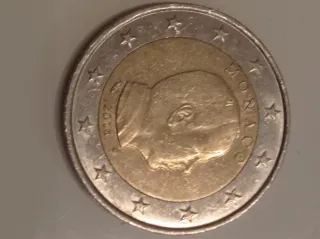 Lote 2 monedas Mónaco 2€