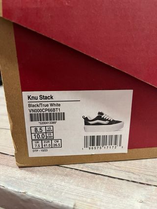 Zapatillas Vans Knu Stack Negras Talla 41