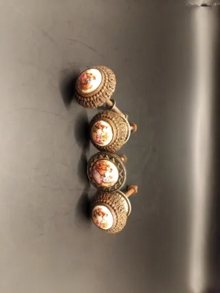 Pomos de porcelana Limoges (4 unidades)