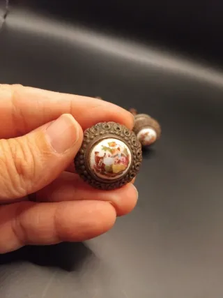 Pomos de porcelana Limoges (4 unidades)