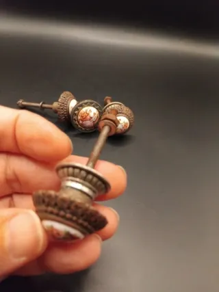 Pomos de porcelana Limoges (4 unidades)