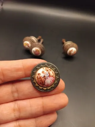 Pomos de porcelana Limoges (4 unidades)