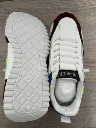 Scarpe uomo sneakers bianche e marroni