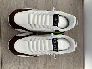 Scarpe uomo sneakers bianche e marroni