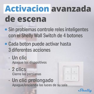 Shelly Plus i4 DC Control. WiFi y Bluetooth