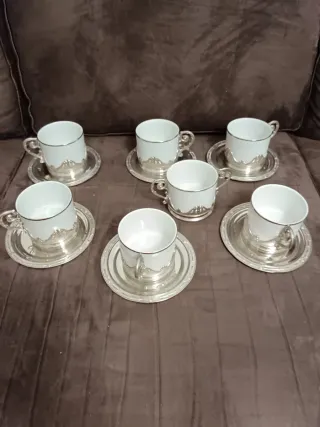 Tazzine porcellana Weidmann argento