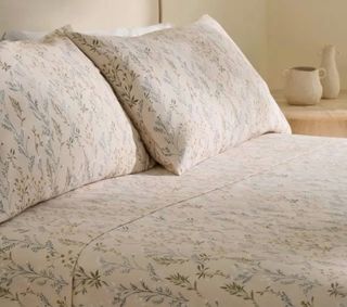 Sabanas de franela con estampado floral