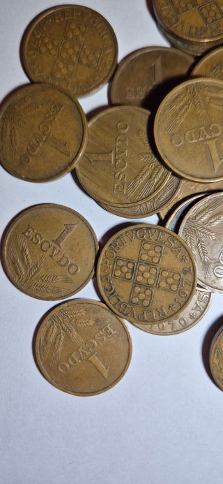 Portogallo, lotto di 25 monete 1 Escudo in bronzo.