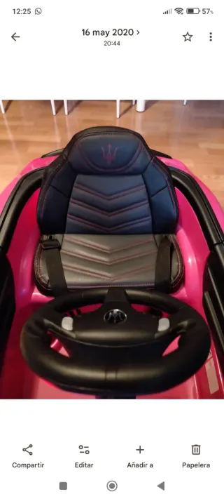 Coche eléctrico infantil rosa