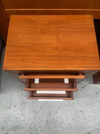 Cabecero y 2 mesitas de noche madera
