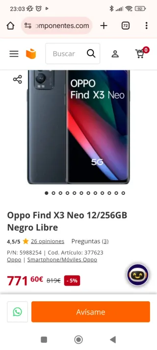 OPPO X3 Neo Schermo incrinato funzionante bene