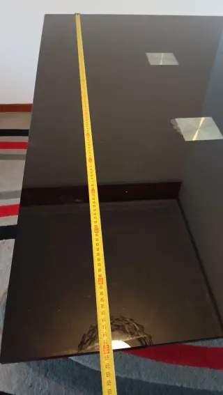 Mesa de comedor cristal templado y metal