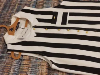 Vestito a righe bianche e nere Petit Bateau tg. L