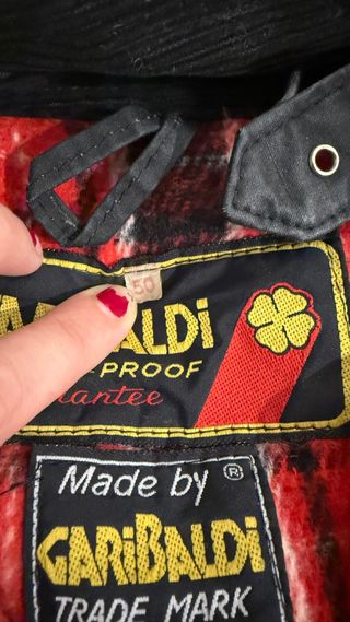 Chaqueta Garibaldi Negra Talla M