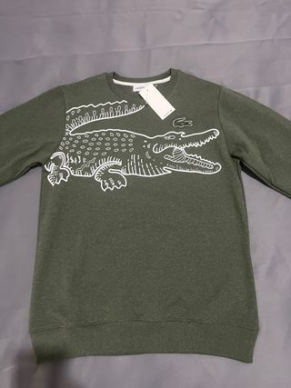 Sudadera Lacoste Verde con Cocodrilo