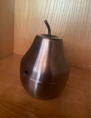Zuccheriera vintage acciaio 18/10 a forma di pera